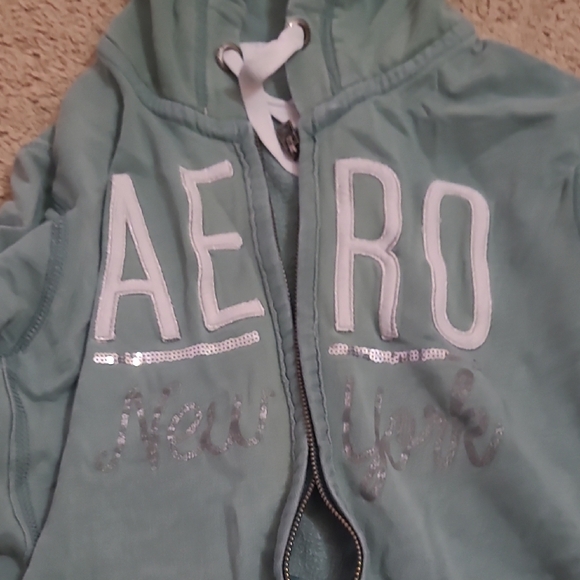Vintage Aero New York Green Hoodie - Picture 1 of 3